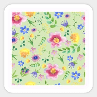 watercolor summer flowers Sticker